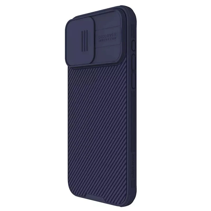 Nillkin CamShield Pro PC+TPU dėklas telefonui Apple iPhone 15 Pro Max violetinės spalvos