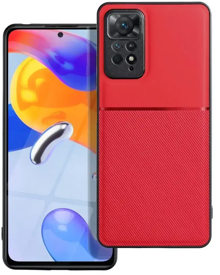 Forcell Oem NOBLE dėklas skirtas Xiaomi Redmi Note 11 Pro / 11 Pro 5G red