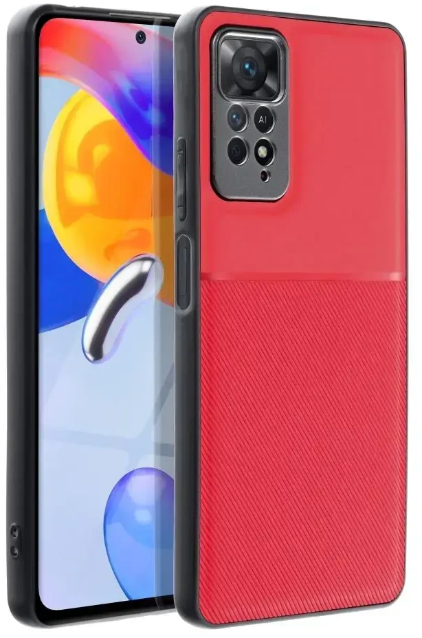 Forcell Oem NOBLE dėklas skirtas Xiaomi Redmi Note 11 Pro / 11 Pro 5G red