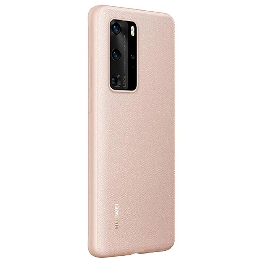 Dėklas Protective PU Case for Huawei P40 (Rožinė)