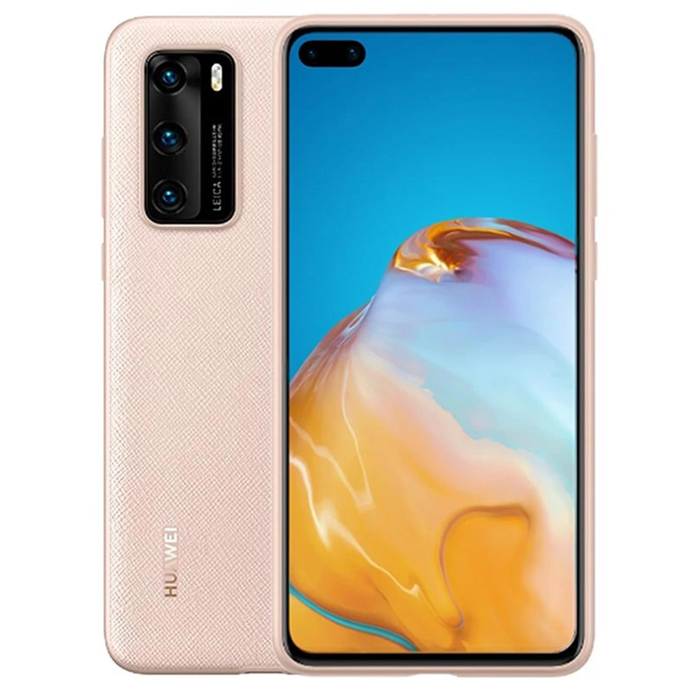 Dėklas Protective PU Case for Huawei P40 (Rožinė)