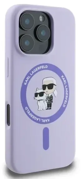 Karl Lagerfeld KLHMP16MSCMKCRHU iPhone 16 Plus 6.7″ violetinės spalvos kietas dėklas Silicone Karl&Choupette