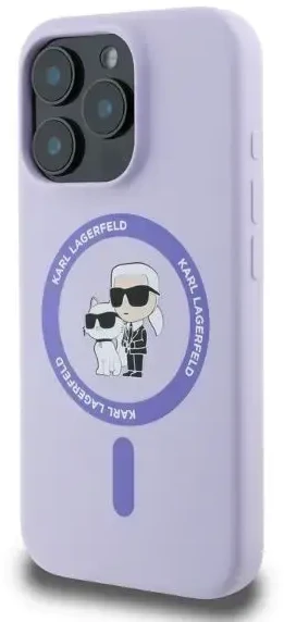 Karl Lagerfeld KLHMP16MSCMKCRHU iPhone 16 Plus 6.7″ violetinės spalvos kietas dėklas Silicone Karl&Choupette