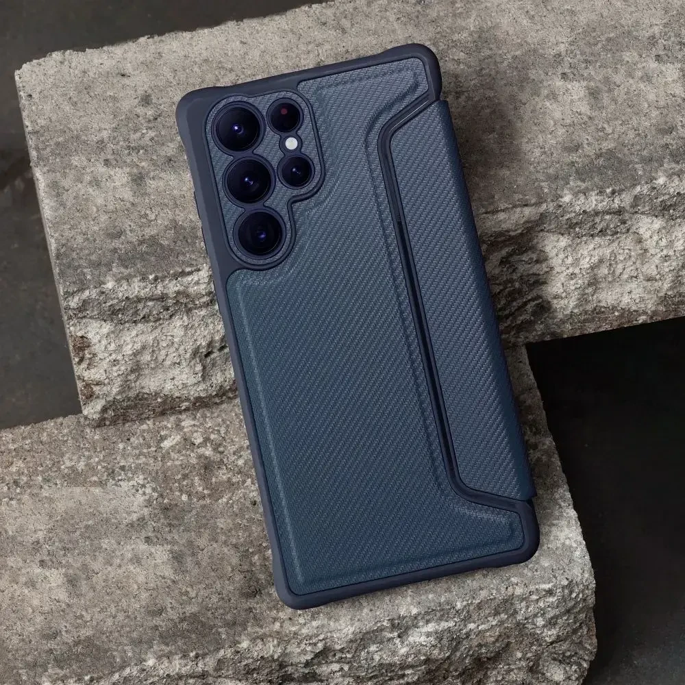 Dėklas Oem RAZOR Book skirtas Samsung Galaxy A22 5G mėlynos spalvos