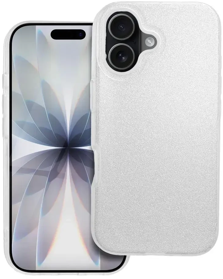 OEM dėklas, skirtas iPhone 17, blizgantis sidabrinis