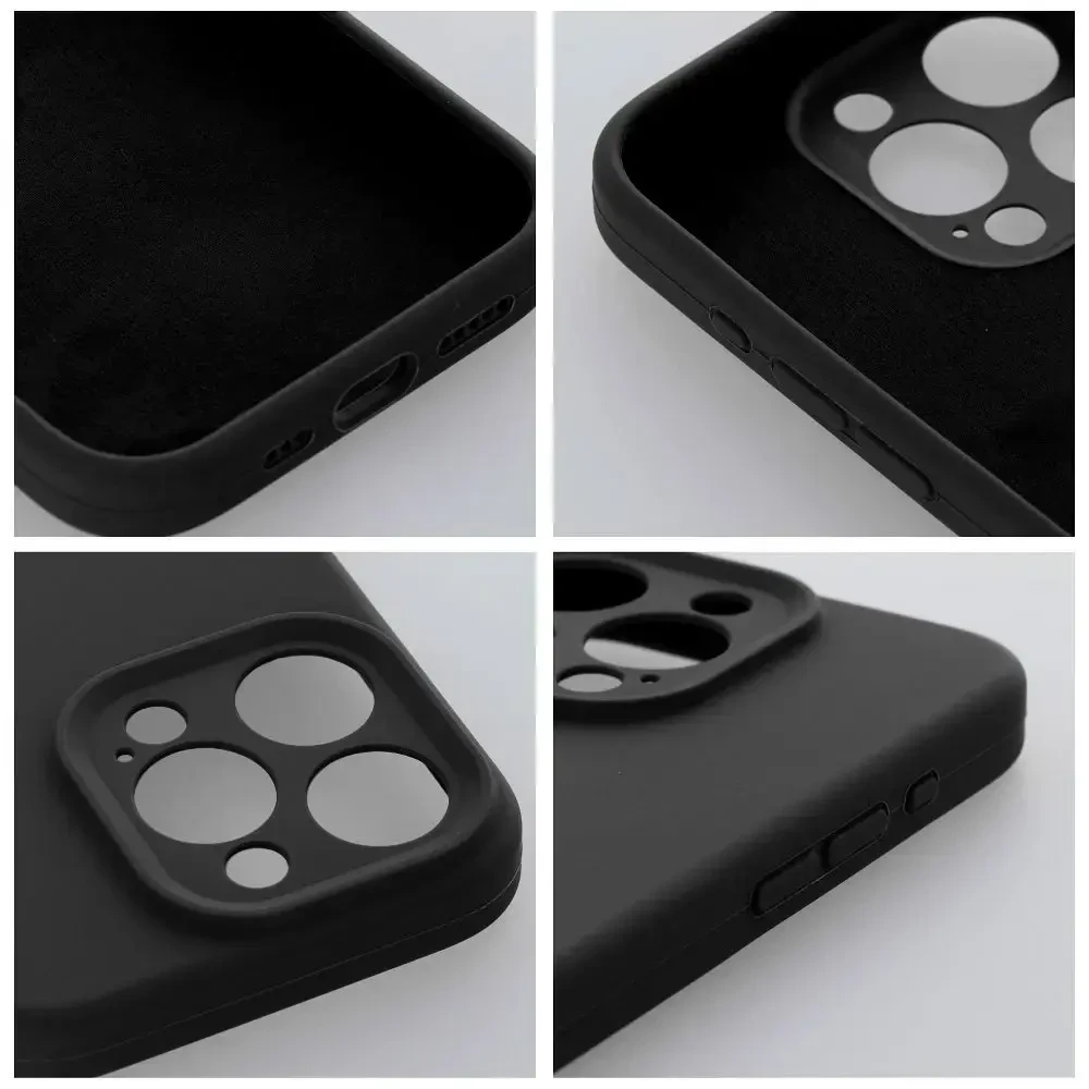 OEM dėklas iPhone 15 PRO MAX silikoniniam 2 mm dėklui (apsaugai nuo kameros) juodas