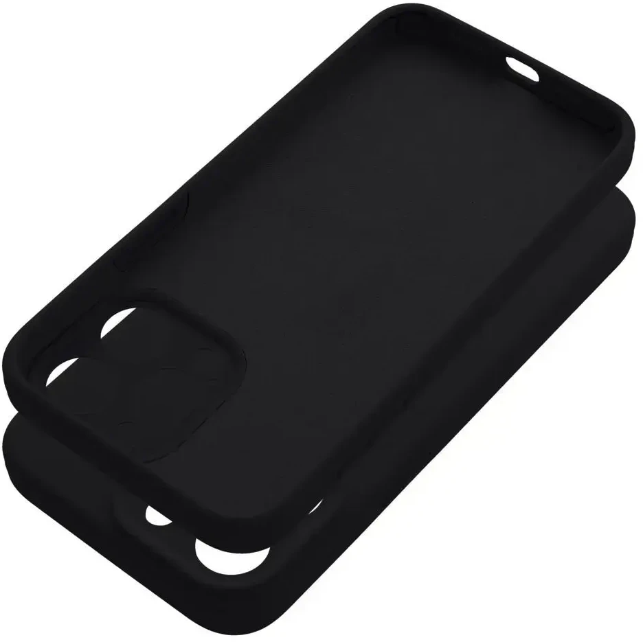OEM dėklas iPhone 15 PRO MAX silikoniniam 2 mm dėklui (apsaugai nuo kameros) juodas