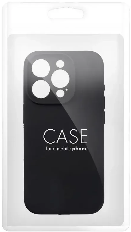 OEM dėklas iPhone 15 PRO MAX silikoniniam 2 mm dėklui (apsaugai nuo kameros) juodas