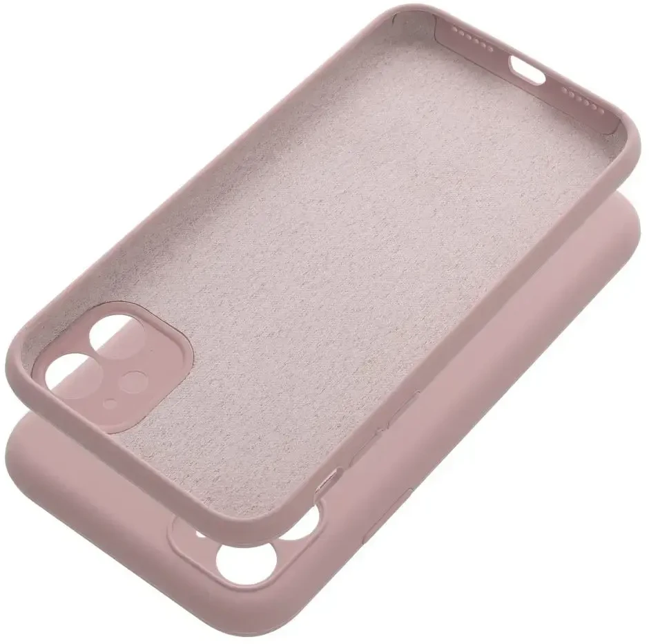 Oem dėklas iPhone 11 silikoninis 2 mm (su fotoaparato apsauga) pudros rožinė