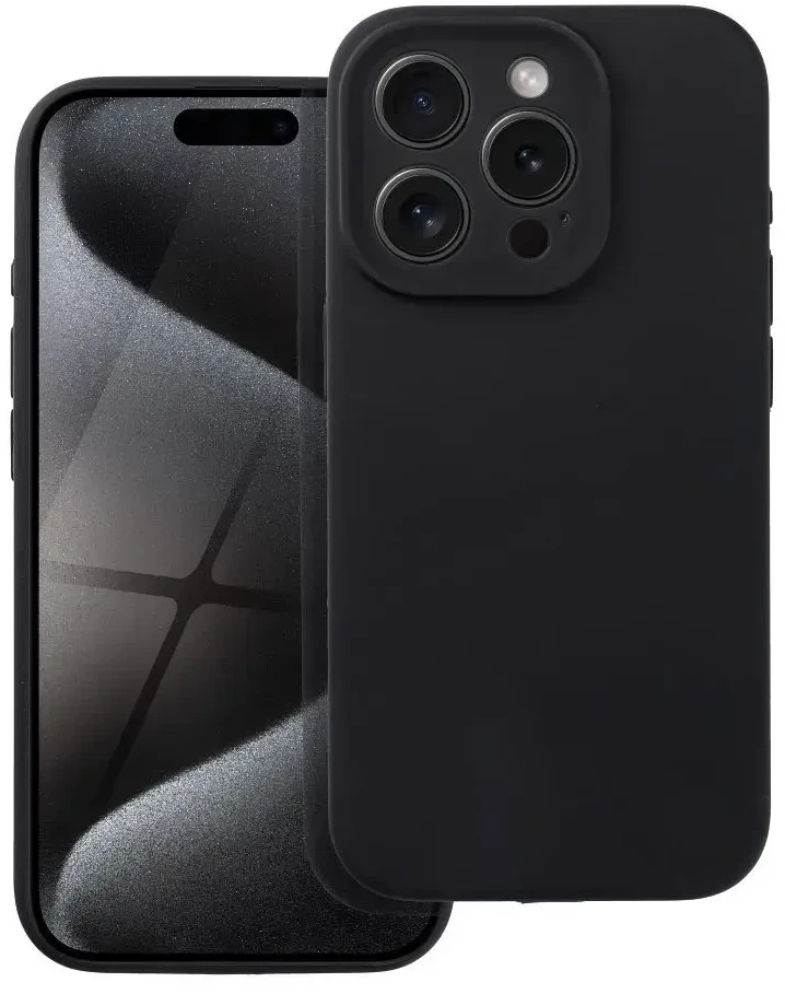 Dėklas Oem Case for iPhone 15 PRO Silicone 2mm (camera protection) juodas
