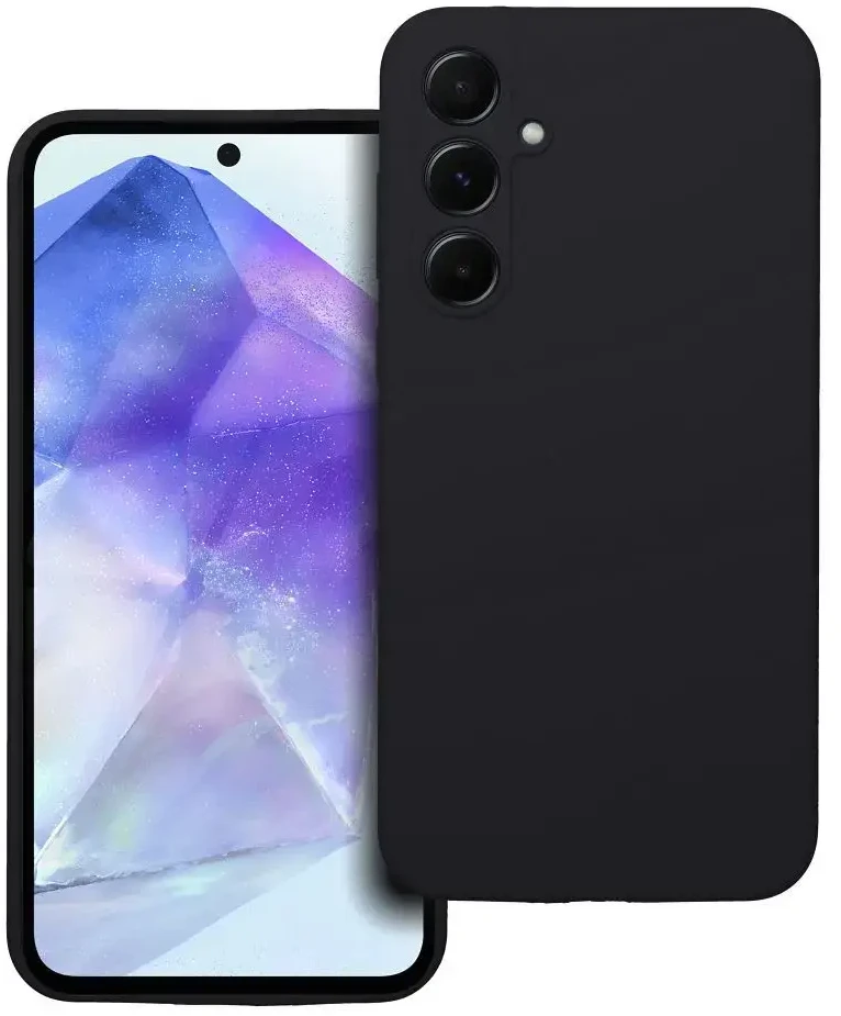 Oem Silikoninis dėklas 2mm skirtas Samsung Galaxy A55 5G juodos spalvos