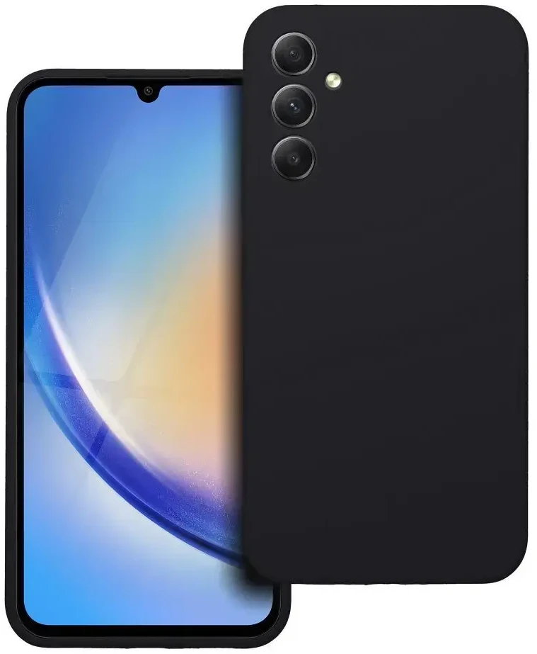 Oem Dėklas SILICONE 2mm skirtas Samsung Galaxy A34 5G juodos spalvos