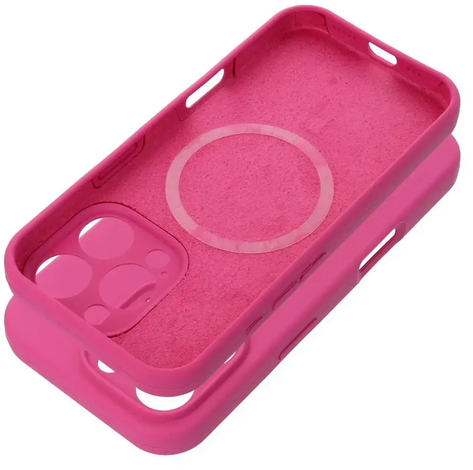 OEM silikoninis 2 mm iPhone 16 dėklas (apsauga nuo kameros), suderinamas su „MagSafe“, rožinis