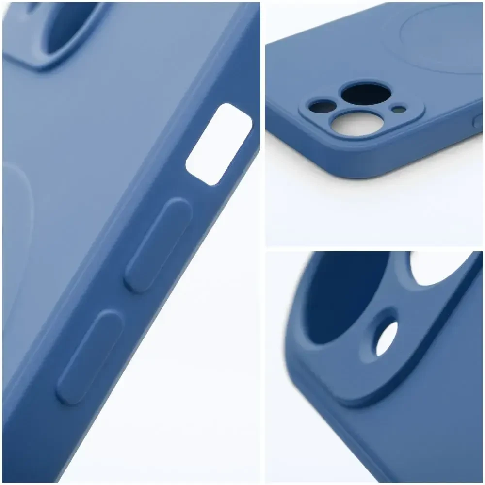 OEM dėklas, skirtas „iPhone 13 MINI“ silikoniniam „Mag“ dėklui, suderinamas su „MagSafe“ (fotoaparato apsauga) mėlynas