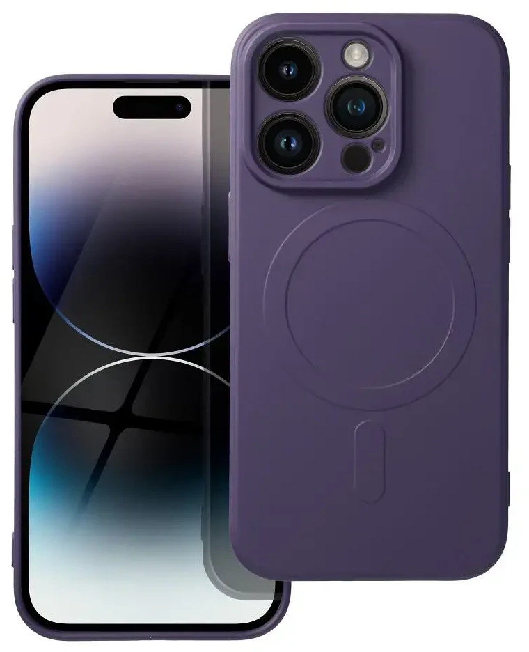 Oem Dėklas Silicone Mag Cover (MagSafe) skirtas iPhone 14 Pro violetinis
