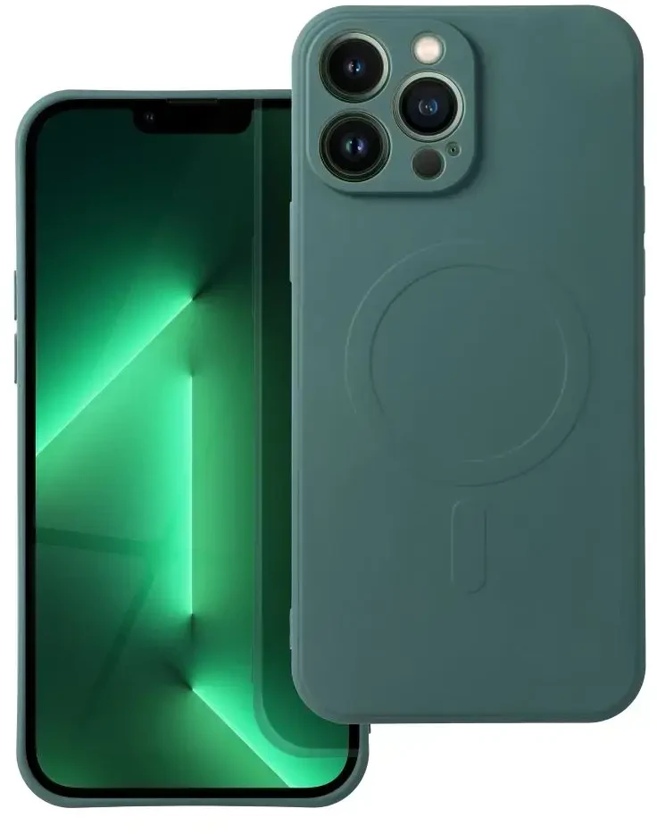 Oem Dėklas na Samsung A27 Silicone Mag Cover zgodne su MagSafe (camera protection) žalia