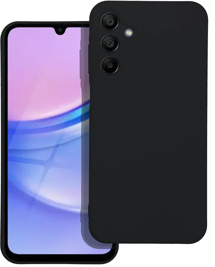 Oem SILICONE dėklas skirtas Samsung Galaxy A15 5G / A15 4G juodos spalvos