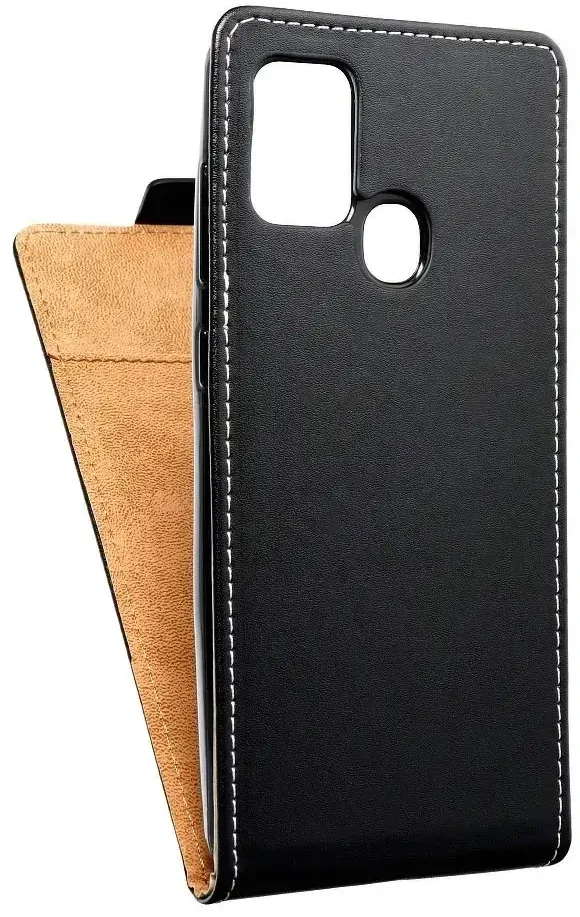 Oem Dėklas su klapka pionowe Samsung A21s Slim Flexi Fresh juoda