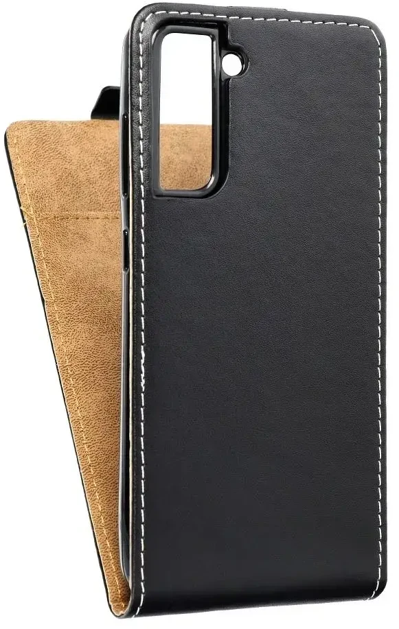 Oem Dėklas su klapką pionowe na Samsung S21 FE Slim Flexi Fresh juoda