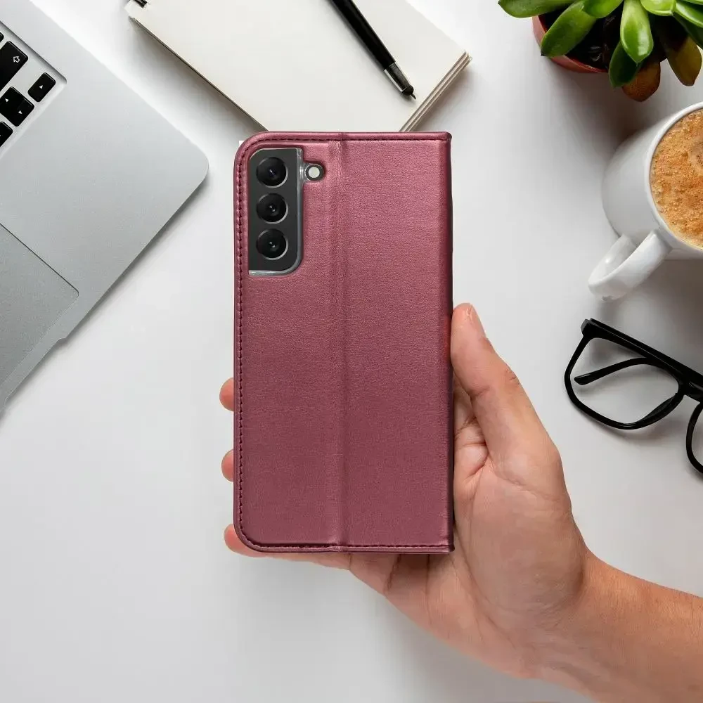 Oem SMART MAGNETO Book dėklas skirtas Samsung Galaxy A25 5G burgundy