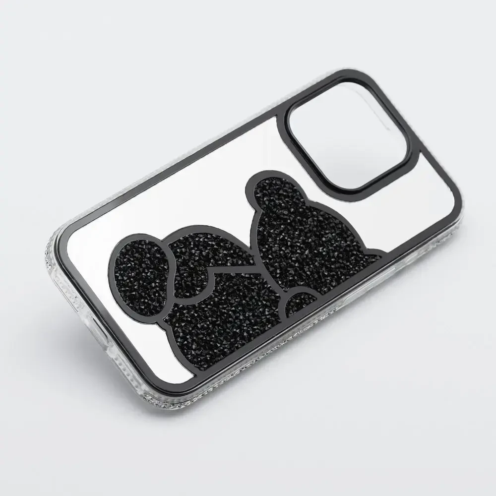 OEM dėklas, skirtas iPhone 11, juodas meškiukas