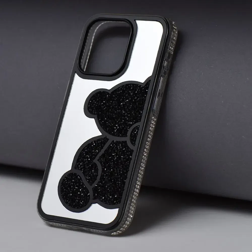 OEM dėklas, skirtas iPhone 11, juodas meškiukas