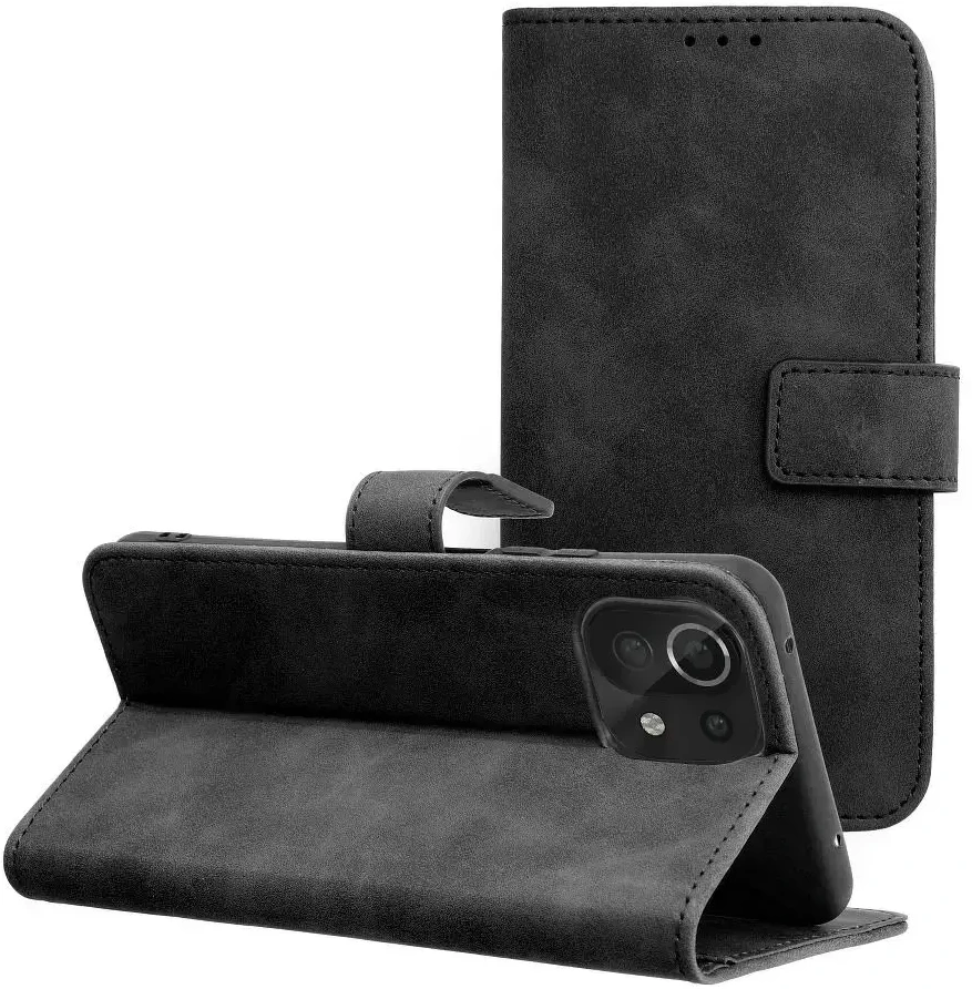 Oem TENDER Book Dėklas skirtas Xiaomi Mi 11 Lite 5G / Mi 11 Lite LTE ( 4G ) / Mi 11 Lite NE juodos spalvos