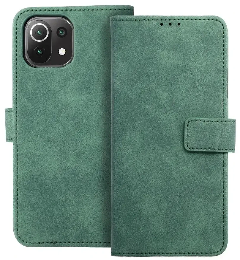 Forcell Oem TENDER Book Dėklas skirtas Xiaomi Mi 11 Lite 5G / Mi 11 Lite LTE ( 4G ) / Mi 11 Lite NE žalios spalvos