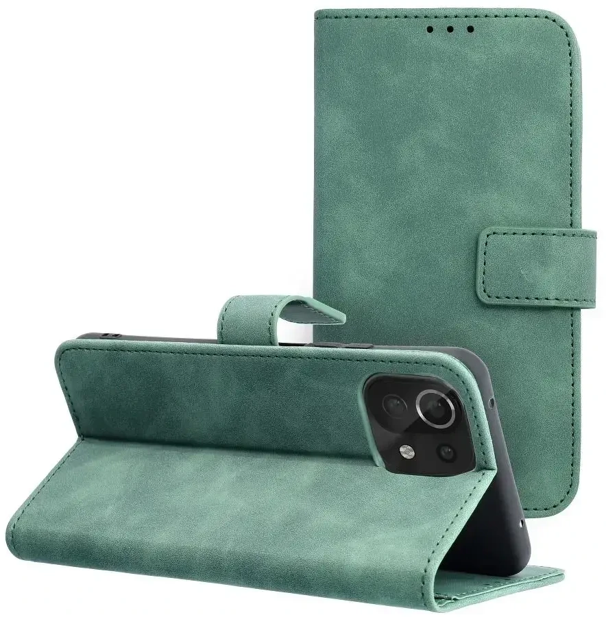 Forcell Oem TENDER Book Dėklas skirtas Xiaomi Mi 11 Lite 5G / Mi 11 Lite LTE ( 4G ) / Mi 11 Lite NE žalios spalvos
