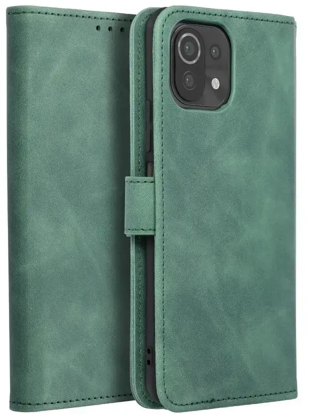 Forcell Oem TENDER Book Dėklas skirtas Xiaomi Mi 11 Lite 5G / Mi 11 Lite LTE ( 4G ) / Mi 11 Lite NE žalios spalvos