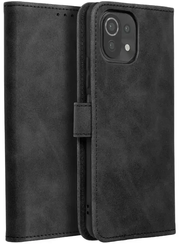 Oem TENDER Book Dėklas skirtas Xiaomi Mi 11 Lite 5G / Mi 11 Lite LTE ( 4G ) / Mi 11 Lite NE juodos spalvos