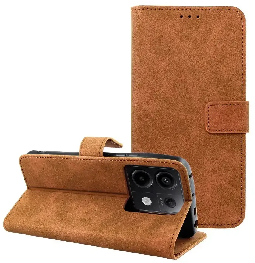 Oem TENDER Book Dėklas skirtas Xiaomi Redmi Note 13 Pro 5G rudos spalvos