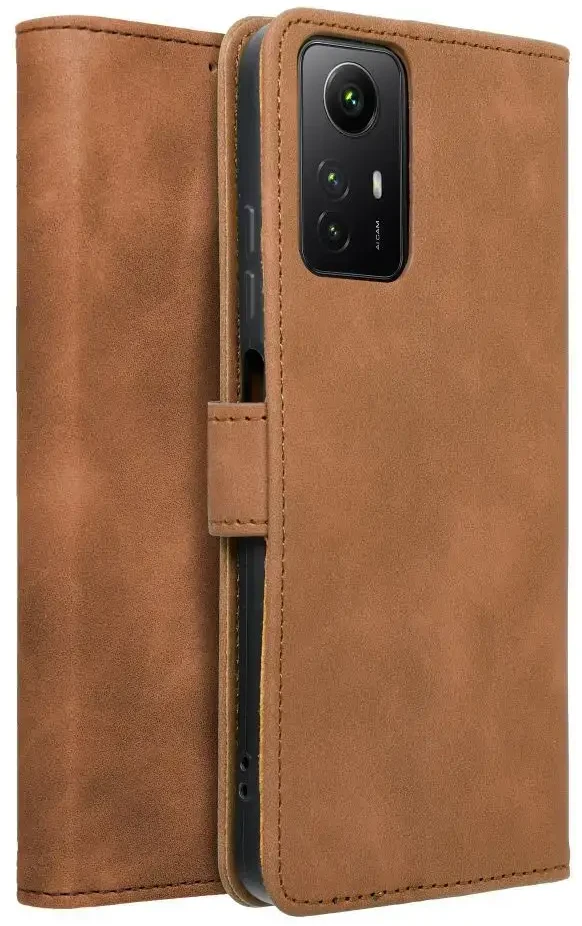 Oem TENDER Book dėklas skirtas Xiaomi Redmi Note 12S rudos spalvos