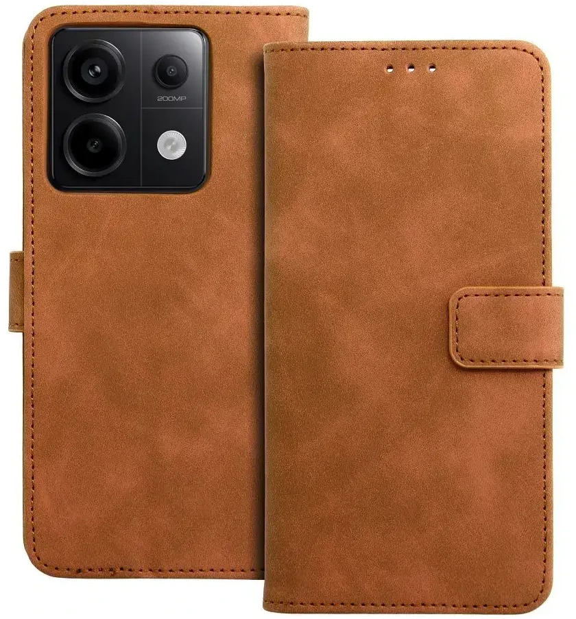 Oem TENDER Book Dėklas skirtas Xiaomi Redmi Note 13 Pro 5G rudos spalvos