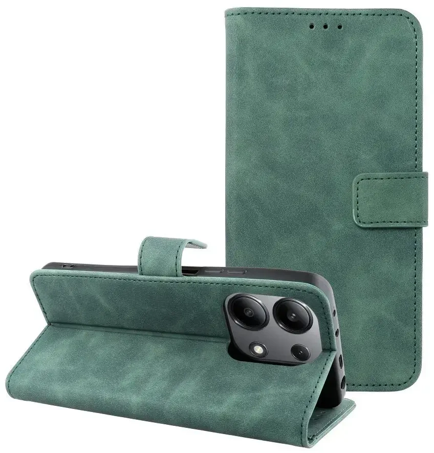 Oem TENDER Book Dėklas skirtas Xiaomi Redmi Note 13 4G žalios spalvos