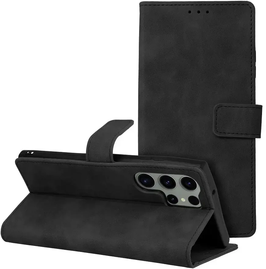 Oem TENDER Book Dėklas skirtas Samsung Galaxy S23 Ultra juodos spalvos