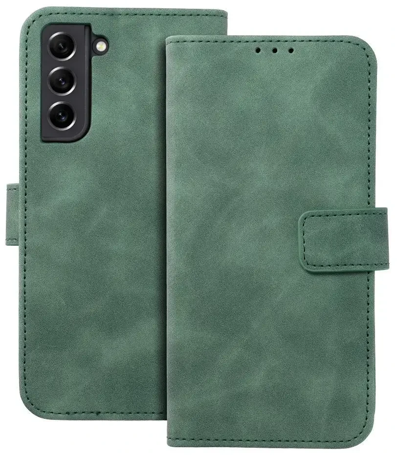 Oem TENDER Book Dėklas skirtas Samsung Galaxy S21 FE žalios spalvos