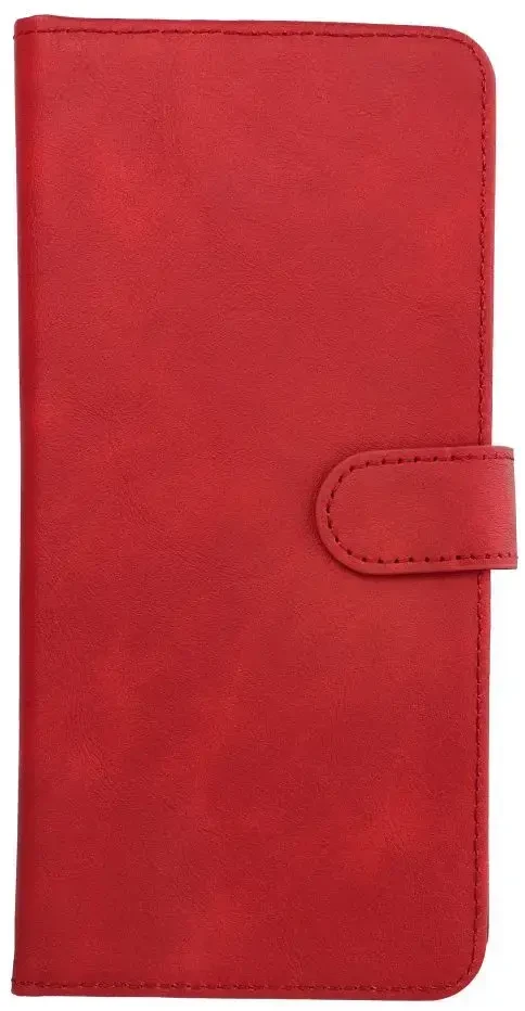 Oem Universal book dėklas COMMON dydis L skirtas Apple iPhone 6 PLUS / 7 PLUS / 8 PLUS / XS MAX / 11 PRO MAX / Samsung Galaxy S20 FE / S21 FE / S10 PLUS / A10 / A32 / A54 / Xiaomi 12 LITE / HUAWEI P30 PRO red