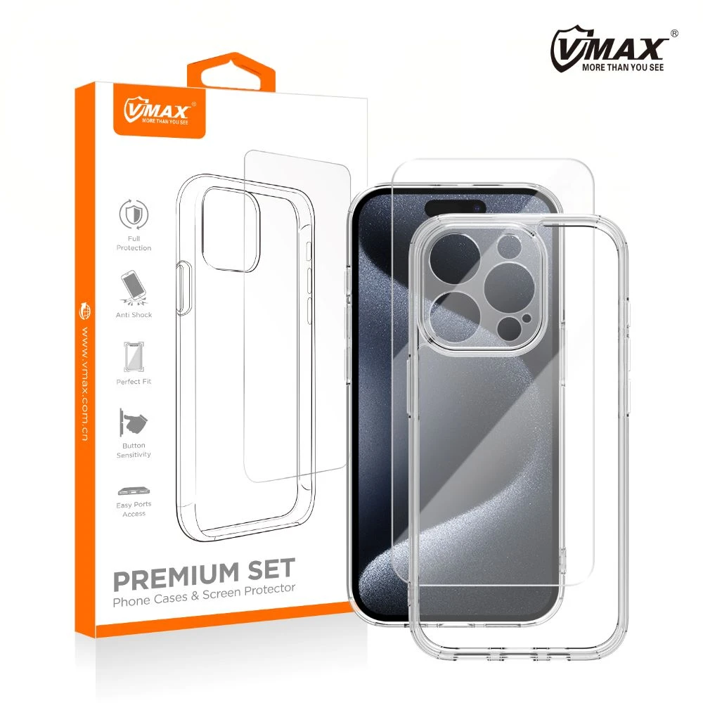 Vmax dėklas + apsauginis stiklas 2,5D premium Samsung Galaxy A15 4G / A15 5G