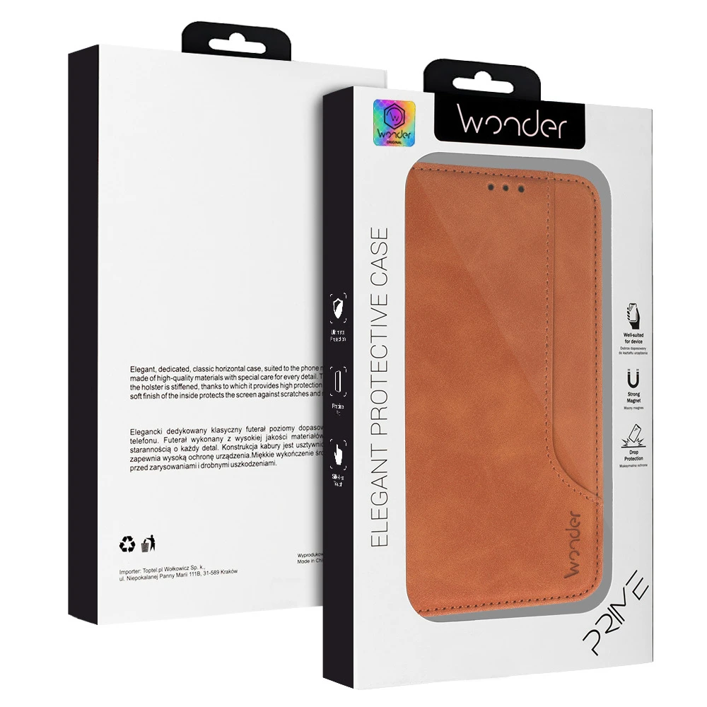 Wonder Prime Dėklas skirtas Samsung Galaxy A17 5G rudos spalvos