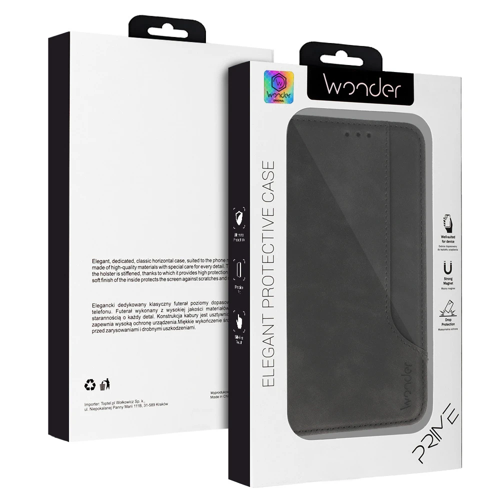 Wonder Prime dėklas skirtas Xiaomi Redmi 15 4G/5G juodos spalvos