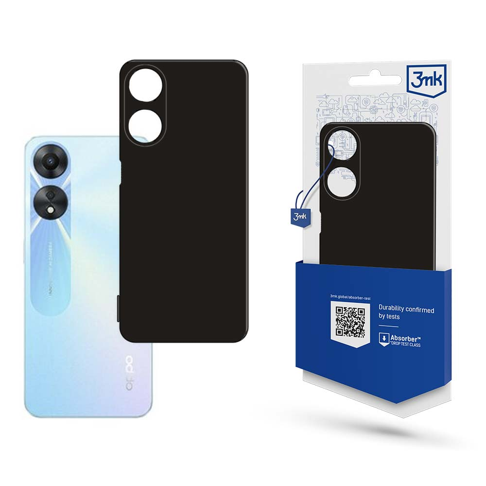 3mk Matt Oppo A78 5G - dėklas telefonui juodos spalvos
