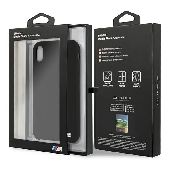 BMW Dėklas BMW BMHCI61MSILBK iPhone Xr juoda/juodas hardcase Silicone M Collection