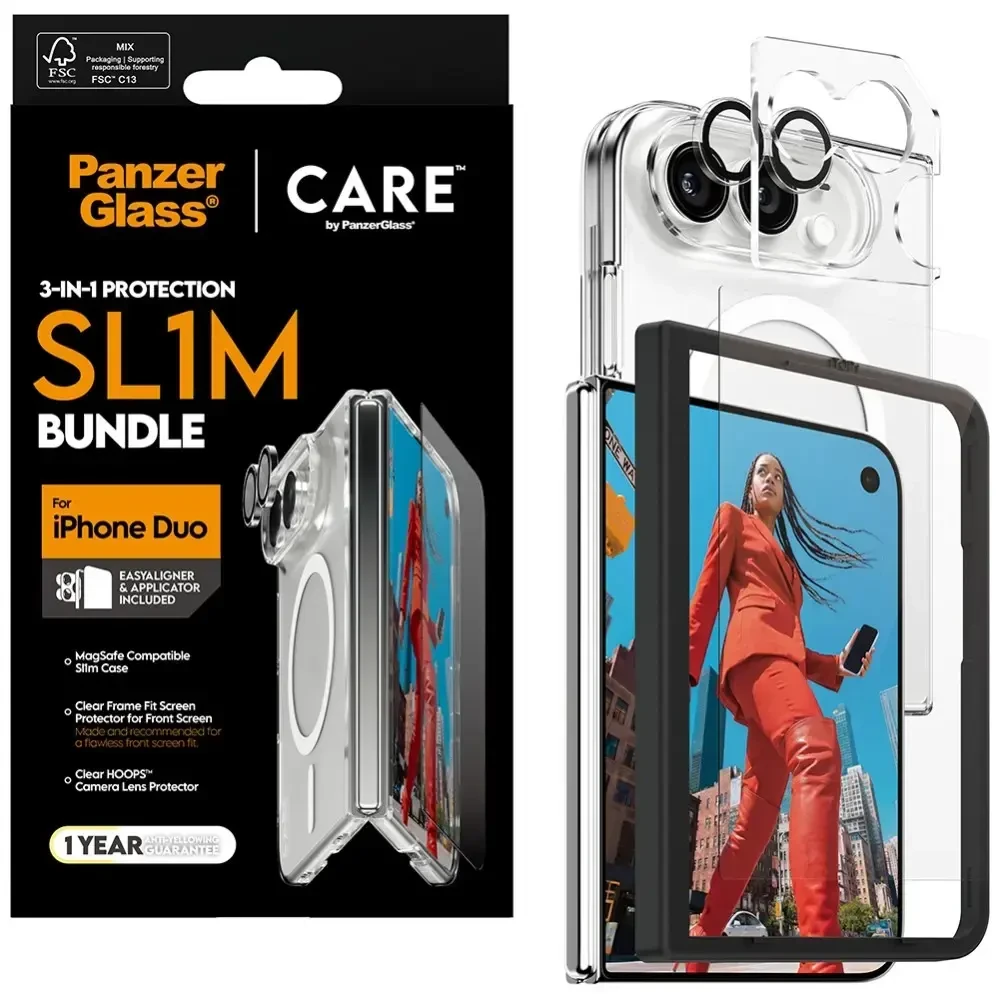 Panzer Glass CARE by PanzerGlass<br>Flagship Explorer 3-in-1 dėklas + stiklas + lęšis iPhone Duo