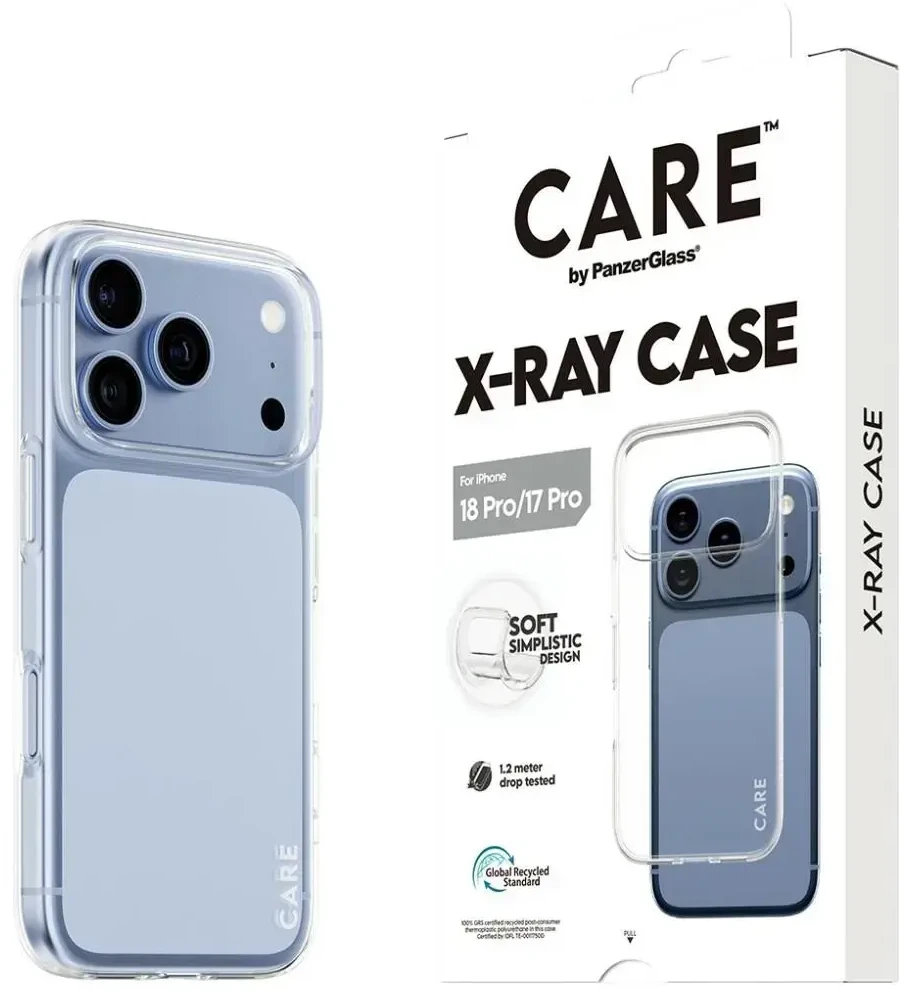 Dėklas Panzer Glass CARE by PanzerGlass X-Ray phone case for iPhone 18 Pro | iPhone 17 Pro transparent
