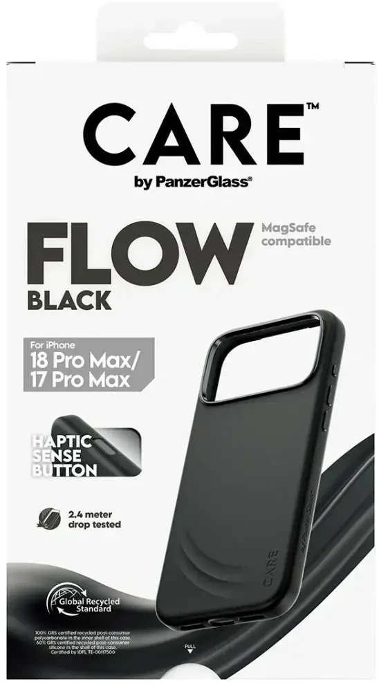 Panzer Glass Dėklas CARE by PanzerGlass Feature FLOW MagSafe, skirtas iPhone 18 Pro Max / 17 Pro Max, juodas