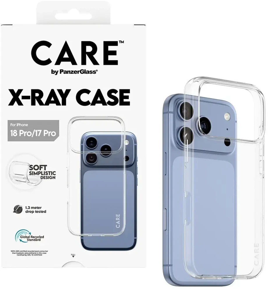 Dėklas Panzer Glass CARE by PanzerGlass X-Ray phone case for iPhone 18 Pro | iPhone 17 Pro transparent