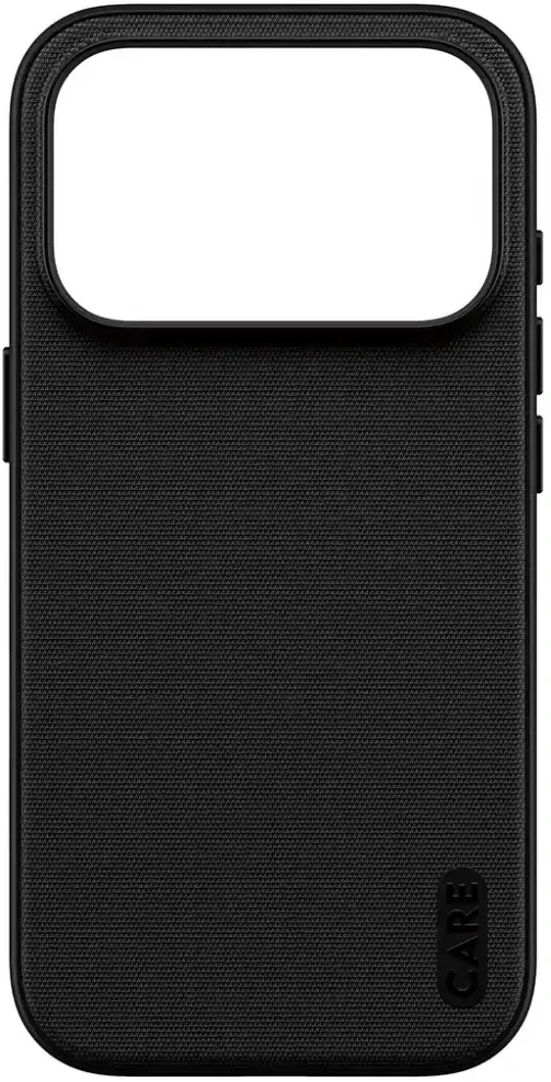 Dėklas Panzer Glass Case CARE by PanzerGlass Fusion Fabric MagSafe for iPhone 18 Pro / 17 Pro juodas