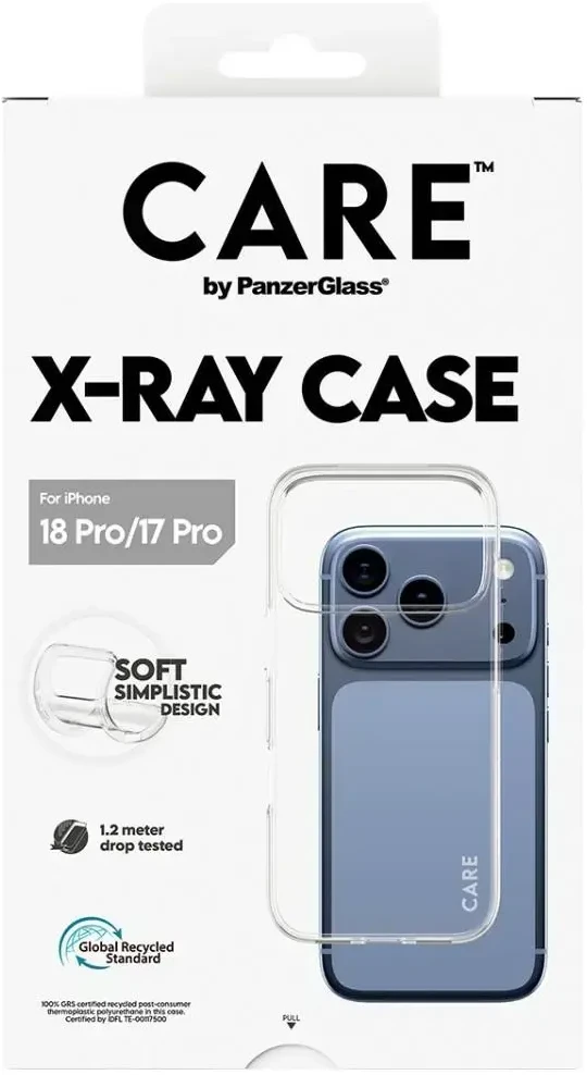 Dėklas Panzer Glass CARE by PanzerGlass X-Ray phone case for iPhone 18 Pro | iPhone 17 Pro transparent