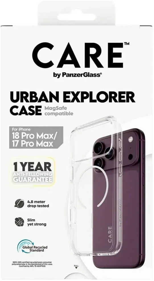 Dėklas Panzer Glass Case CARE by PanzerGlass Urban Explorer MagSafe do iPhone 18 Pro Max / iPhone 17 Pro Max transparent